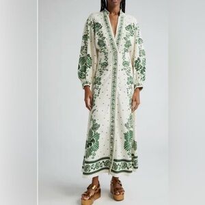 FARM Rio Forest Soul Floral Long Sleeve Dress